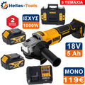 Dewalt Γωνιακός Τροχός Μπαταρίας 24V XR Brushless 125mm με Βαλίτσα & 2 μπαταρίες 5Ah